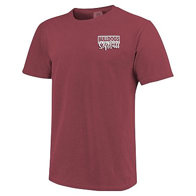 Unisex Maroon Mississippi State Bulldogs Gritty Softball Bats Comfort Colors T-Shirt