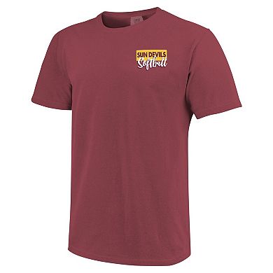 Unisex Maroon Arizona State Sun Devils Gritty Softball Bats Comfort Colors T-Shirt