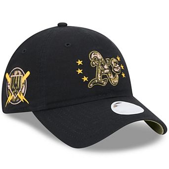 Women's New Era Black Oakland Athletics 2024 Armed Forces Day 9TWENTY Adjustable Hat