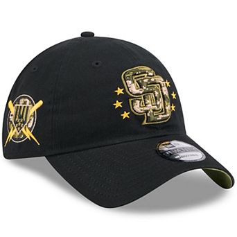 Men's New Era Black San Diego Padres 2024 Armed Forces Day 9TWENTY Adjustable Hat