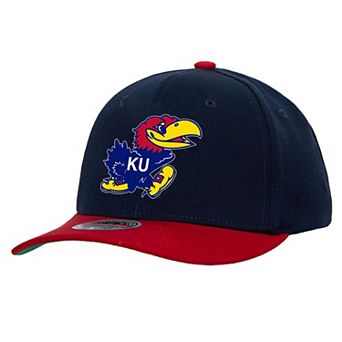 Men's Mitchell & Ness Navy/Red Kansas Jayhawks 2-Tone 2.0 Snapback Hat