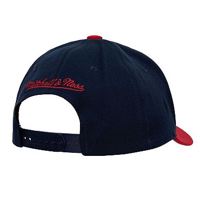 Men's Mitchell & Ness Navy/Red Kansas Jayhawks 2-Tone 2.0 Snapback Hat