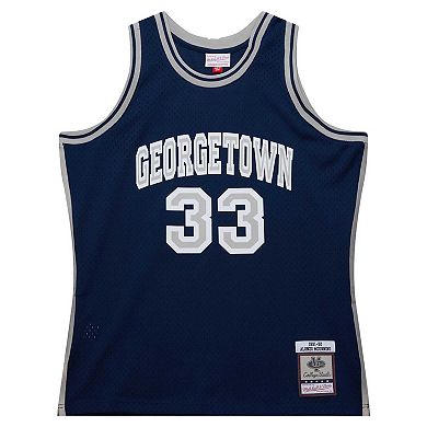 Men's Mitchell & Ness Alonzo Mourning Navy Georgetown Hoyas 1991/92 Swingman Player Jersey