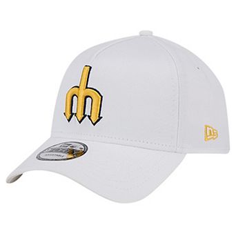 Men's New Era White Seattle Mariners TC A-Frame 9FORTY Adjustable Hat
