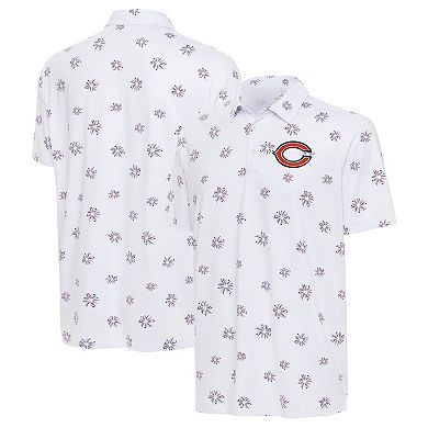 Men's Antigua White Chicago Bears Fireworks Polo