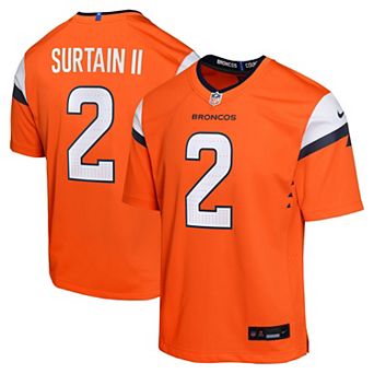 Youth Nike Patrick Surtain II Orange Denver Broncos Game Jersey