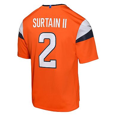 Youth Nike Patrick Surtain II Orange Denver Broncos Game Jersey