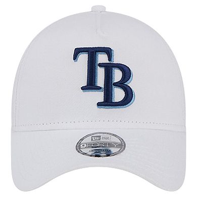 Men's New Era White Tampa Bay Rays TC A-Frame 9FORTY Adjustable Hat