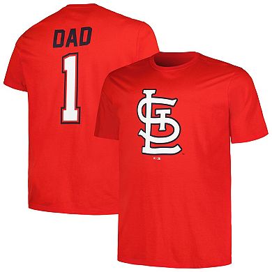 Men's Profile Red St. Louis Cardinals Big & Tall #1 Dad T-Shirt