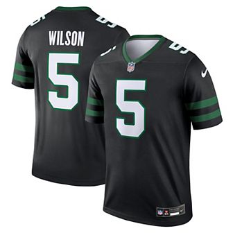 Men's Nike Garrett Wilson Legacy Black New York Jets Alternate Legend Jersey