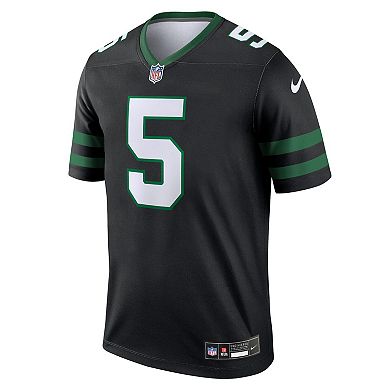 Men's Nike Garrett Wilson Legacy Black New York Jets Alternate Legend Jersey