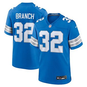 Men's Nike Brian Branch Blue Detroit Lions Game Jersey