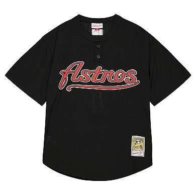 Men's Profile Craig Biggio Black Houston Astros Big & Tall Cooperstown Collection Mesh Batting Practice Jersey