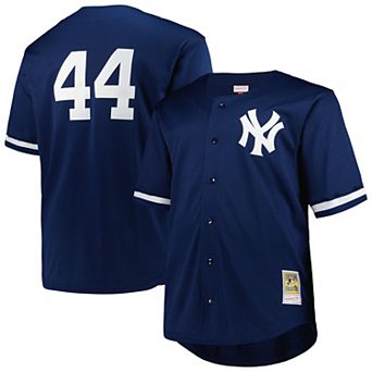 Men's Mitchell & Ness Reggie Jackson Navy New York Yankees Big & Tall Cooperstown Collection Mesh Batting Practice Jersey