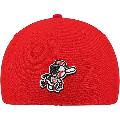 Men's New Era Red Cincinnati Reds Shadow Logo 59FIFTY Fitted Hat