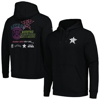 Men's Levelwear Black Houston Astros Podium Vintage Pullover Hoodie