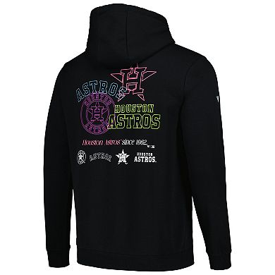Men's Levelwear Black Houston Astros Podium Vintage Pullover Hoodie