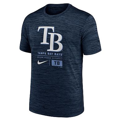 Men's Nike Navy Tampa Bay Rays Large Logo Velocity T-Shirt