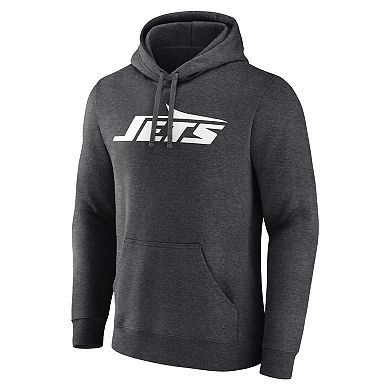 Men's Fanatics Charcoal New York Jets Primary Logo Pullover Hoodie