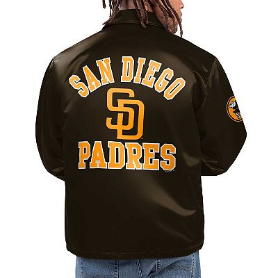 Men's Starter Brown San Diego Padres Midfield Satin Full