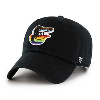Men's '47 Black Baltimore Orioles Team Pride Clean Up Adjustable Hat
