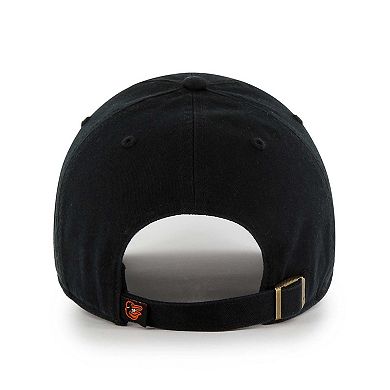 Men's '47 Black Baltimore Orioles Team Pride Clean Up Adjustable Hat