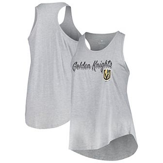 Women's Fanatics Branded Heather Gray Vegas Golden Knights Plus Size Racerback Tank Top