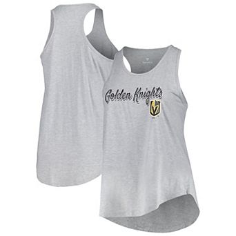 Women's Fanatics Branded Heather Gray Vegas Golden Knights Plus Size Racerback Tank Top