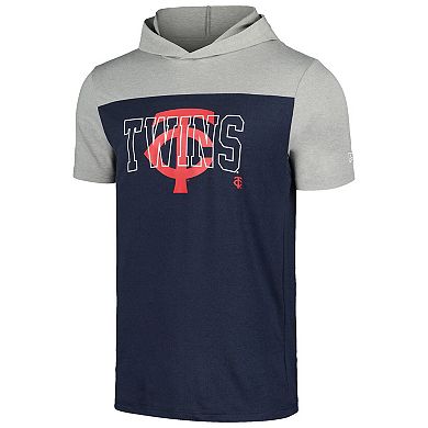 Men's New Era Navy Minnesota Twins Active Brushed Hoodie T-Shirt