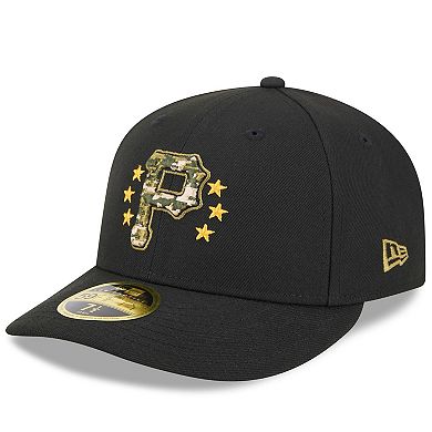 Men's New Era Black Pittsburgh Pirates 2024 Armed Forces Day Low Profile 59FIFTY Fitted Hat