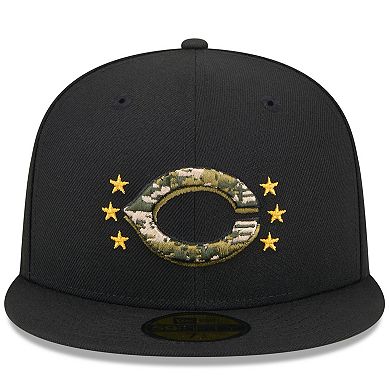 Men's New Era Black Cincinnati Reds 2024 Armed Forces Day On-Field 59FIFTY Fitted Hat