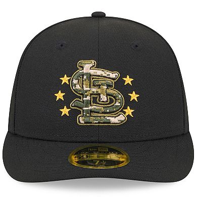 Men's New Era  Black St. Louis Cardinals 2024 Armed Forces Day Low Profile 59FIFTY Fitted Hat