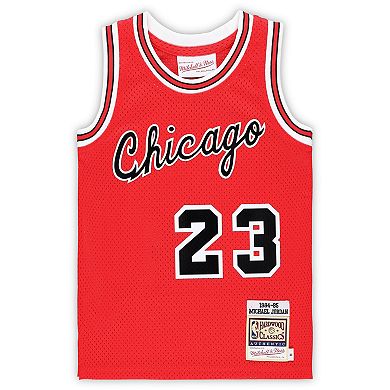 Preschool Mitchell & Ness Michael Jordan Red Chicago Bulls Hardwood Classics 1984/85 Authentic Swingman Jersey