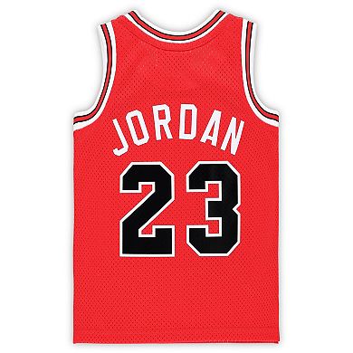 Preschool Mitchell & Ness Michael Jordan Red Chicago Bulls Hardwood Classics 1984/85 Authentic Swingman Jersey