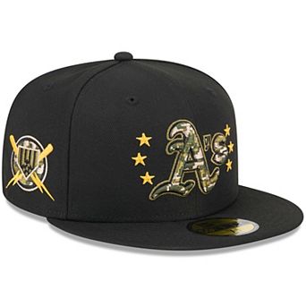 Men's New Era Black Oakland Athletics 2024 Armed Forces Day On-Field 59FIFTY Fitted Hat