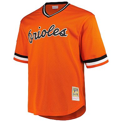 Men's Profile Cal Ripken Jr. Orange Baltimore Orioles Big & Tall Cooperstown Collection Mesh Batting Practice Jersey