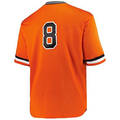 Men's Profile Cal Ripken Jr. Orange Baltimore Orioles Big & Tall Cooperstown Collection Mesh Batting Practice Jersey