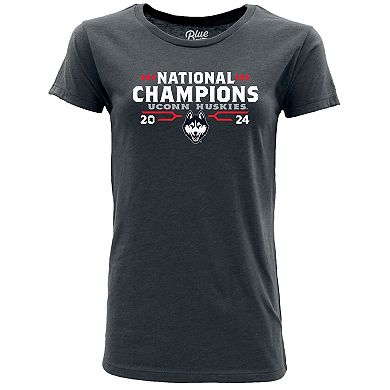 Women's Blue 84  Navy UConn Huskies 2024 NCAA Men's Basketball National Champions Bracket T-Shirt