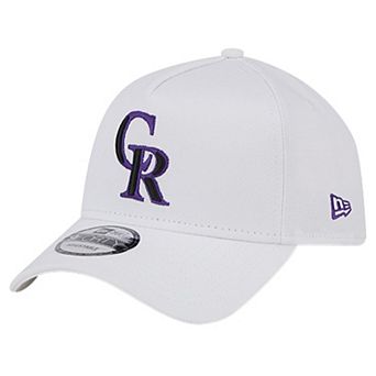 Men's New Era White Colorado Rockies TC A-Frame 9FORTY Adjustable Hat