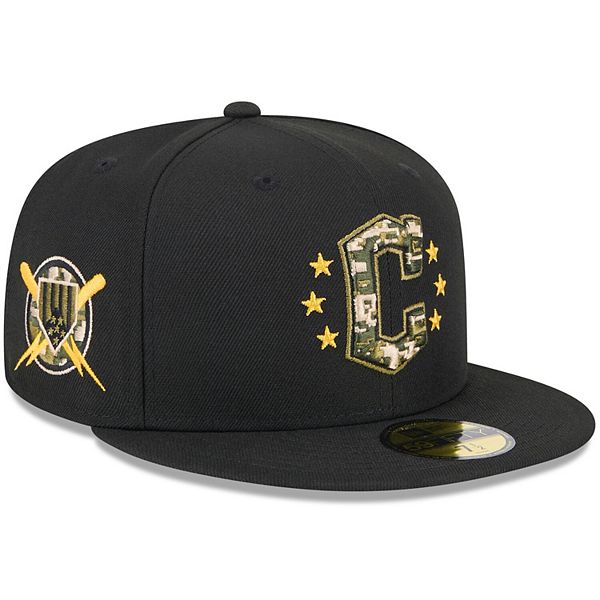 Men's New Era Black Cleveland Guardians 2024 Armed Forces Day On-Field ...