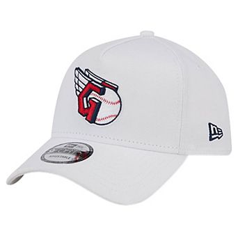 Men's New Era White Cleveland Guardians TC A-Frame 9FORTY Adjustable Hat