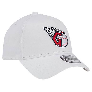 Men's New Era White Cleveland Guardians TC A-Frame 9FORTY Adjustable Hat