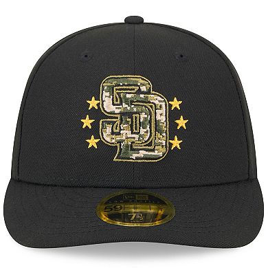 Men's New Era  Black San Diego Padres 2024 Armed Forces Day Low Profile 59FIFTY Fitted Hat