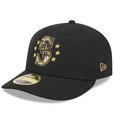 Men's New Era Black Seattle Mariners 2024 Armed Forces Day Low Profile 59FIFTY Fitted Hat