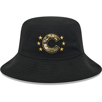 Men's New Era Black Chicago Cubs 2024 Armed Forces Day Bucket Hat