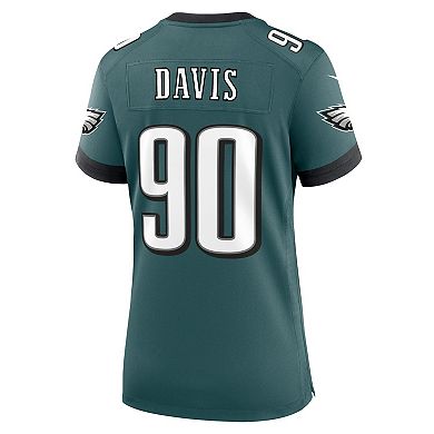 Women's Nike Jordan Davis Midnight Green Philadelphia Eagles Team Game Jersey