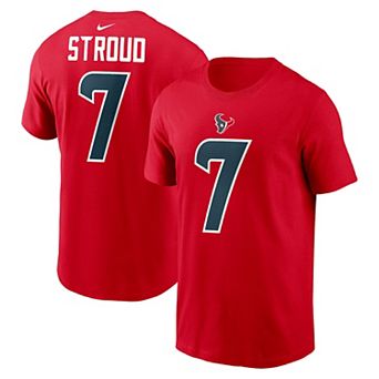 Men's Nike C.J. Stroud Red Houston Texans Player Name & Number T-Shirt