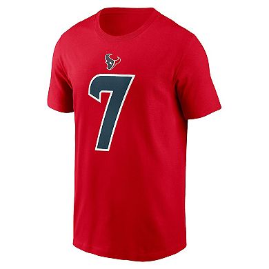 Men's Nike C.J. Stroud Red Houston Texans Player Name & Number T-Shirt