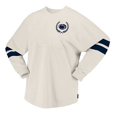 Women's Spirit Jersey Cream Penn State Nittany Lions Oversized T-Shirt