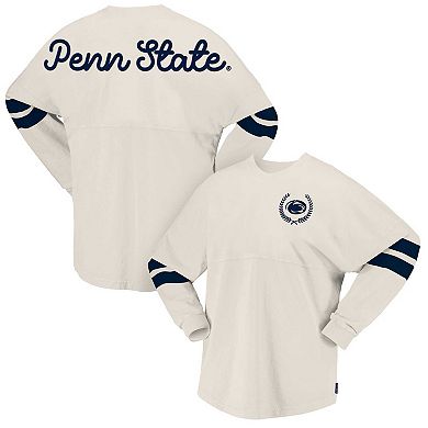 Women's Spirit Jersey Cream Penn State Nittany Lions Oversized T-Shirt